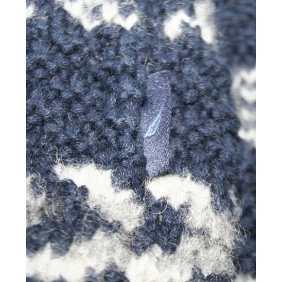Nautica Mens XL Heavyweight Handknit Sweater Blue Gray Fisherman 3D-Knit - Picture 4 of 9